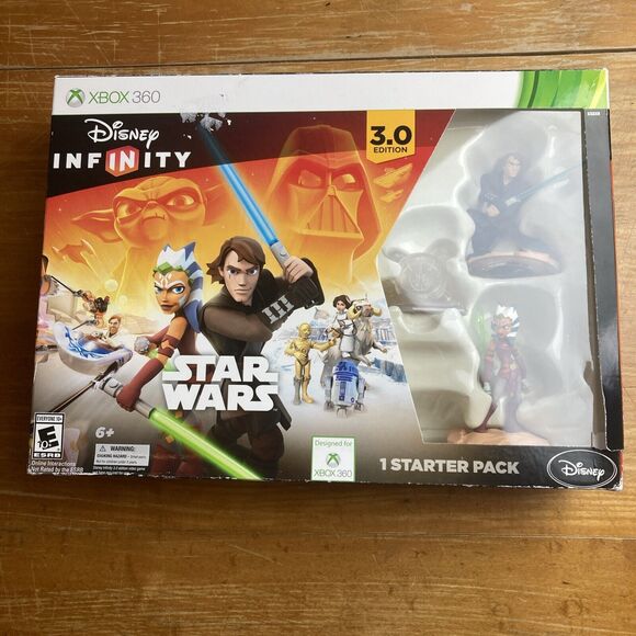 XBOX 360 Disney Infinity Star Wars Starter Pack 3.0 Open Box Ahsoka Anakin - Picture 1 of 10